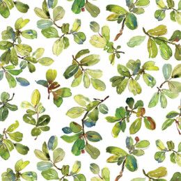 Leaves Tossed - Deep Green